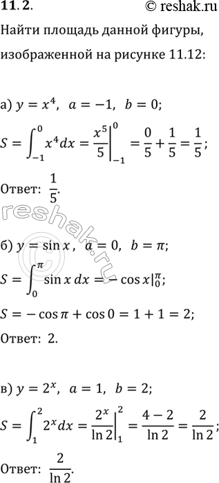 Изображение Упр.11.2 ГДЗ Мерзляк 11 класс Углубленный уровень